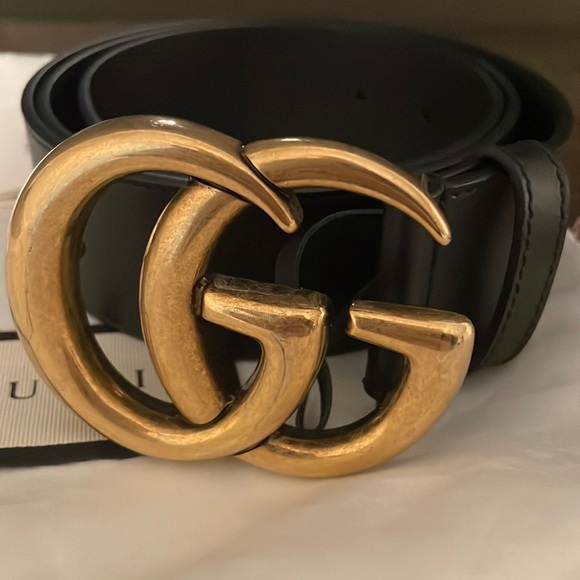 Gucci size 85 gold Double G Marmont belt - authentic - Picture 1 of 6
